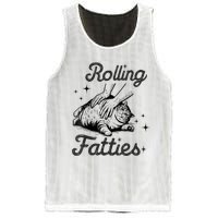 Rolling Fatties Cat Funny Cute Cat Lover Kitten Owner Kitty Mesh Reversible Basketball Jersey Tank