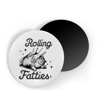 Rolling Fatties Cat Funny Cute Cat Lover Kitten Owner Kitty Magnet