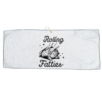 Rolling Fatties Cat Funny Cute Cat Lover Kitten Owner Kitty Large Microfiber Waffle Golf Towel