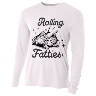 Rolling Fatties Cat Funny Cute Cat Lover Kitten Owner Kitty Cooling Performance Long Sleeve Crew