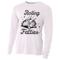 Rolling Fatties Cat Funny Cute Cat Lover Kitten Owner Kitty Cooling Performance Long Sleeve Crew