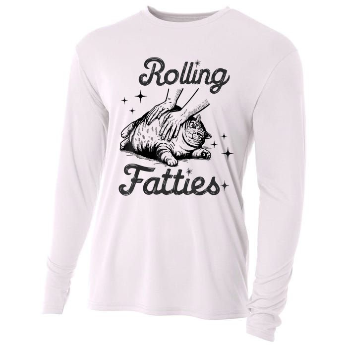 Rolling Fatties Cat Funny Cute Cat Lover Kitten Owner Kitty Cooling Performance Long Sleeve Crew