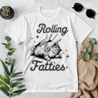 Rolling Fatties Cat Funny Cute Cat Lover Kitten Owner Kitty Premium T-Shirt