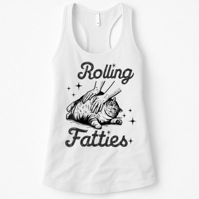 Rolling Fatties Cat Funny Cute Cat Lover Kitten Owner Kitty Womens Tank Top