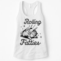 Rolling Fatties Cat Funny Cute Cat Lover Kitten Owner Kitty Womens Tank Top