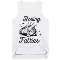 Rolling Fatties Cat Funny Cute Cat Lover Kitten Owner Kitty Tank Top