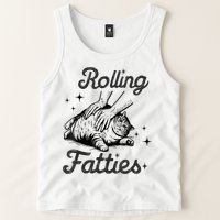 Rolling Fatties Cat Funny Cute Cat Lover Kitten Owner Kitty Tank Top