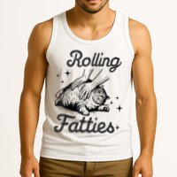 Rolling Fatties Cat Funny Cute Cat Lover Kitten Owner Kitty Tank Top