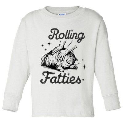 Rolling Fatties Cat Funny Cute Cat Lover Kitten Owner Kitty Toddler Long Sleeve Shirt