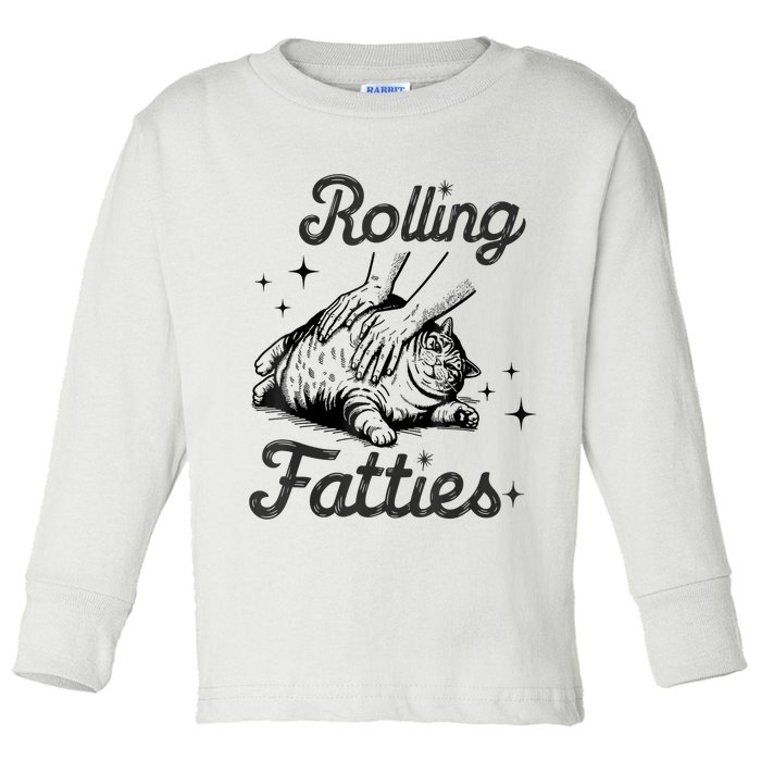 Rolling Fatties Cat Funny Cute Cat Lover Kitten Owner Kitty Toddler Long Sleeve Shirt