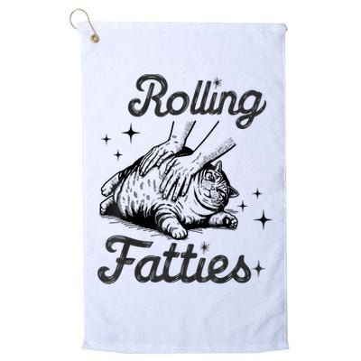 Rolling Fatties Cat Funny Cute Cat Lover Kitten Owner Kitty Golf Towel