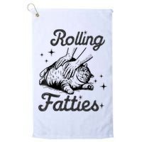 Rolling Fatties Cat Funny Cute Cat Lover Kitten Owner Kitty Golf Towel
