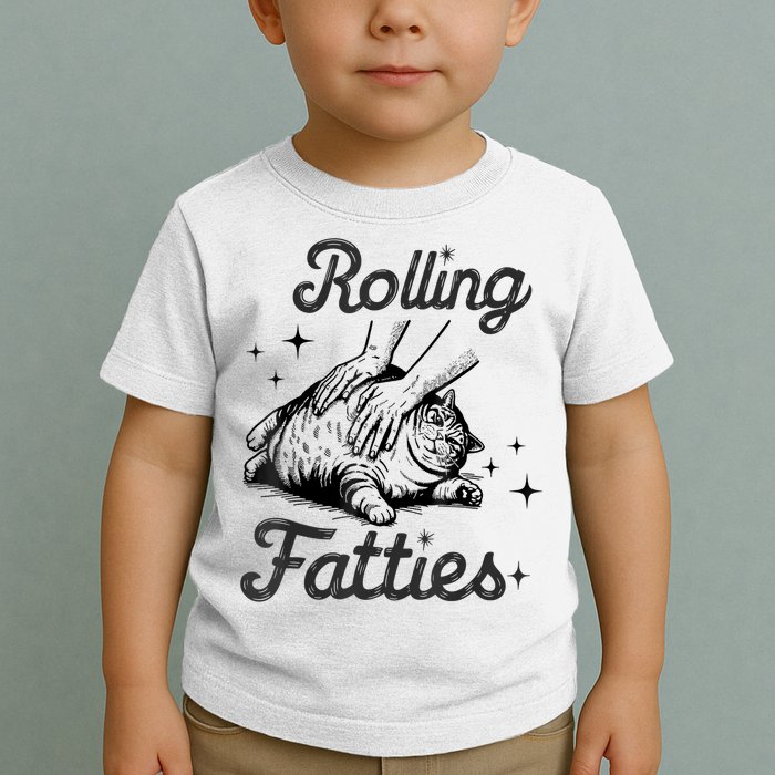 Rolling Fatties Cat Funny Cute Cat Lover Kitten Owner Kitty Toddler T-Shirt