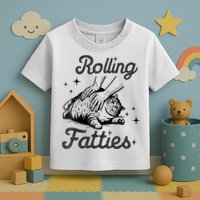 Rolling Fatties Cat Funny Cute Cat Lover Kitten Owner Kitty Toddler T-Shirt