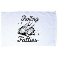 Rolling Fatties Cat Funny Cute Cat Lover Kitten Owner Kitty Microfiber Hand Towel