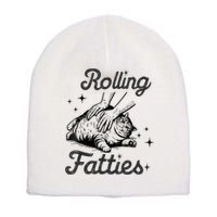 Rolling Fatties Cat Funny Cute Cat Lover Kitten Owner Kitty Short Acrylic Beanie