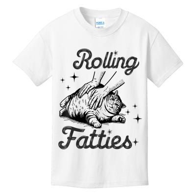 Rolling Fatties Cat Funny Cute Cat Lover Kitten Owner Kitty Kids T-Shirt