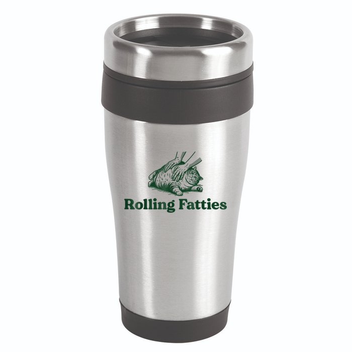 Rolling Fatties Cat Funny Cute Cat Lover Kitten Owner Kitty 16oz Travel Tumbler