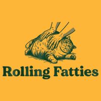 Rolling Fatties Cat Funny Cute Cat Lover Kitten Owner Kitty Pom Pom 12in Knit Beanie