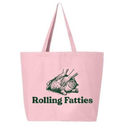 Rolling Fatties Cat Funny Cute Cat Lover Kitten Owner Kitty 25L Jumbo Tote