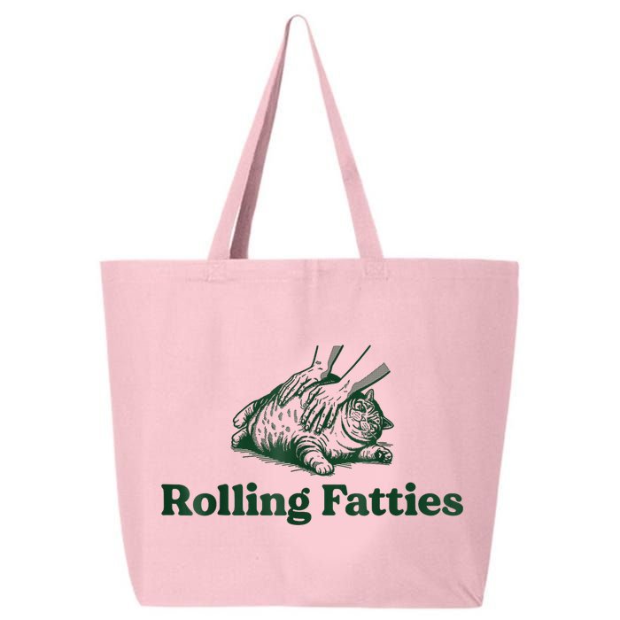 Rolling Fatties Cat Funny Cute Cat Lover Kitten Owner Kitty 25L Jumbo Tote