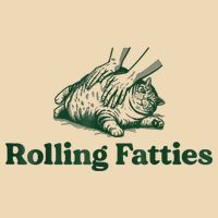 Rolling Fatties Cat Funny Cute Cat Lover Kitten Owner Kitty Drawstring Bag