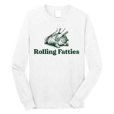 Rolling Fatties Cat Funny Cute Cat Lover Kitten Owner Kitty Long Sleeve Shirt