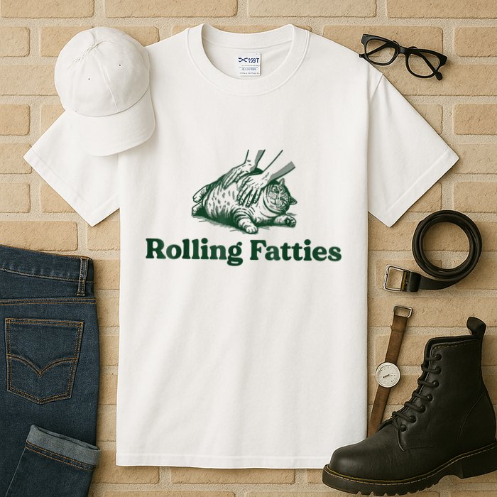 Rolling Fatties Cat Funny Cute Cat Lover Kitten Owner Kitty Tall T-Shirt