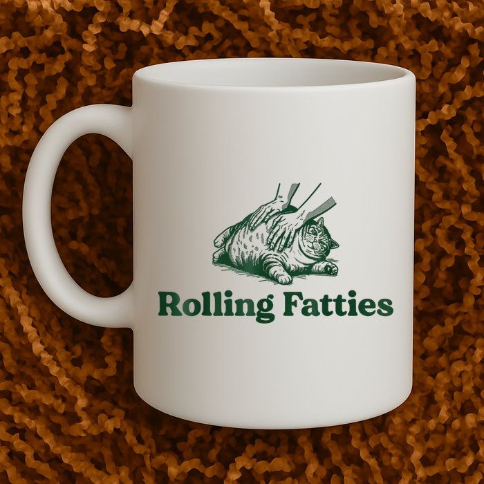 Rolling Fatties Cat Funny Cute Cat Lover Kitten Owner Kitty Mug