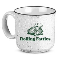 Rolling Fatties Cat Funny Cute Cat Lover Kitten Owner Kitty 15oz Campfire Ceramic Mug