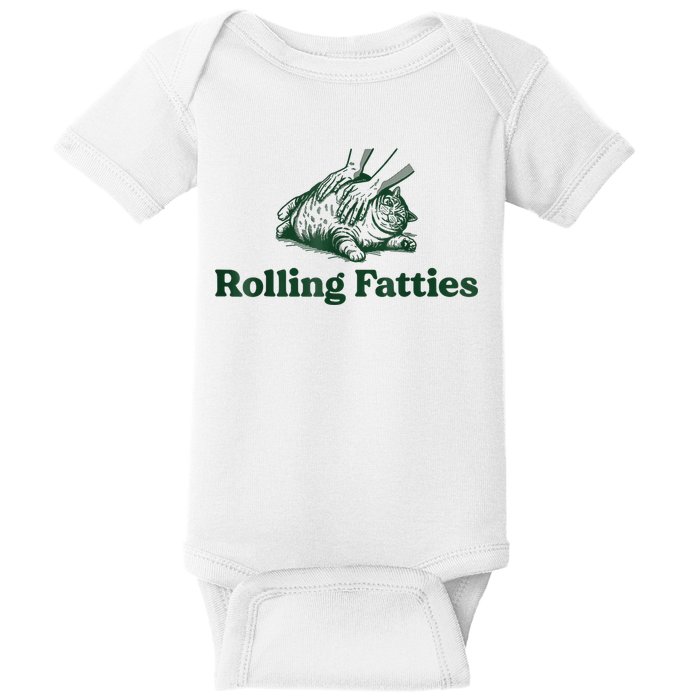 Rolling Fatties Cat Funny Cute Cat Lover Kitten Owner Kitty Baby Bodysuit