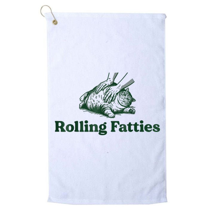 Rolling Fatties Cat Funny Cute Cat Lover Kitten Owner Kitty Golf Towel