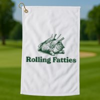 Rolling Fatties Cat Funny Cute Cat Lover Kitten Owner Kitty Golf Towel