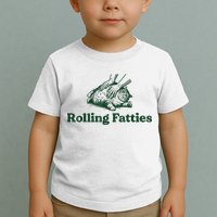 Rolling Fatties Cat Funny Cute Cat Lover Kitten Owner Kitty Toddler T-Shirt