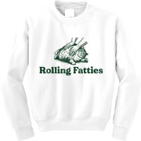 Rolling Fatties Cat Funny Cute Cat Lover Kitten Owner Kitty Kids Sweatshirt
