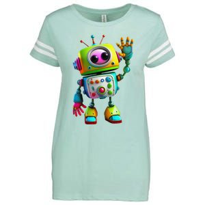 Robot for Cute Happy Enza Ladies Jersey Football T-Shirt