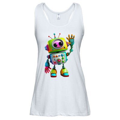 Robot for Cute Happy Ladies Essential Flowy Tank