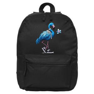 Retro Flamingo Chucks And Pearls Comma La Kamala Harris 2024 Gift 16 in Basic Backpack