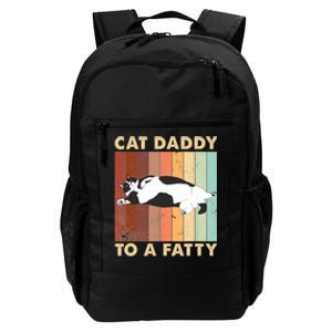 Retro Fat Chonk Dad Funny Cat Daddy To A Fatty Daily Commute Backpack