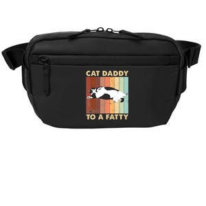 Retro Fat Chonk Dad Funny Cat Daddy To A Fatty Crossbody Pack