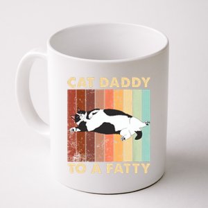 Retro Fat Chonk Dad Funny Cat Daddy To A Fatty Coffee Mug