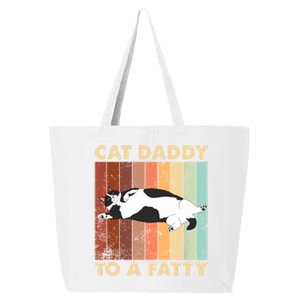 Retro Fat Chonk Dad Funny Cat Daddy To A Fatty 25L Jumbo Tote