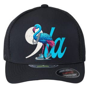 Retro Flamingo Chucks And Pearls Comma La Kamala Harris 2024 Flexfit Unipanel Trucker Cap