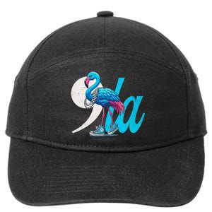 Retro Flamingo Chucks And Pearls Comma La Kamala Harris 2024 7-Panel Snapback Hat