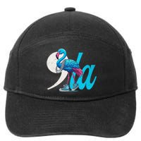 Retro Flamingo Chucks And Pearls Comma La Kamala Harris 2024 7-Panel Snapback Hat