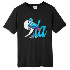 Retro Flamingo Chucks And Pearls Comma La Kamala Harris 2024 Tall Fusion ChromaSoft Performance T-Shirt