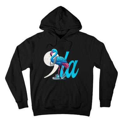 Retro Flamingo Chucks And Pearls Comma La Kamala Harris 2024 Tall Hoodie