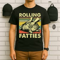 Rolling Fatties Cat Funny Fat Kitten T-Shirt