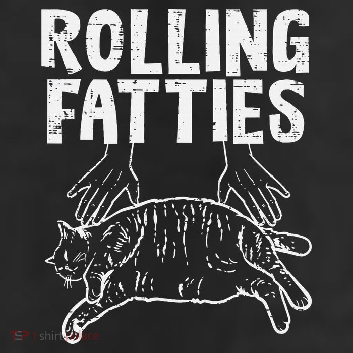 Rolling Fatties Cat Funny Fat Kitten 7 Panel Mesh Trucker Snapback Hat