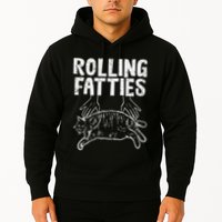 Rolling Fatties Cat Funny Fat Kitten Hoodie